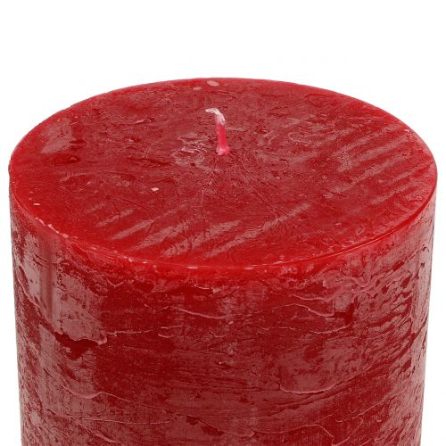 Itens Velas de cor sólida vermelhas 50x100mm 4 unidades