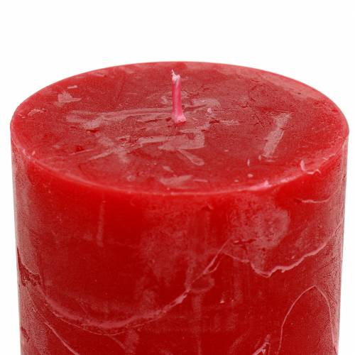 Itens Velas de cor sólida vermelhas 70x80mm 4 un