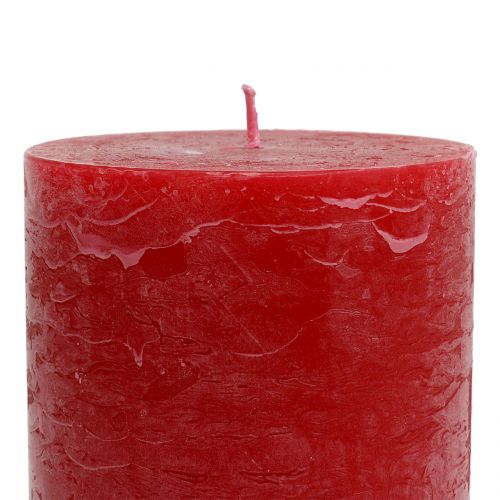 Itens Velas de cor sólida vermelhas 85x150mm 2 un