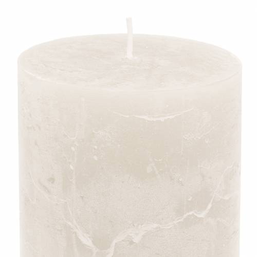 Itens Velas de cor sólida brancas 70x120mm 4 un