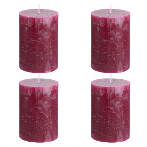 Itens Conjunto de 4 velas cilíndricas elegantes em formato de bagas, na cor sólida, 70x100mm – decoração, festivas e modernas.