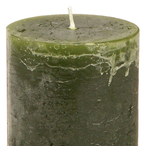 Itens Velas pilar sólidas 3 cores verde 60×100mm 12 un