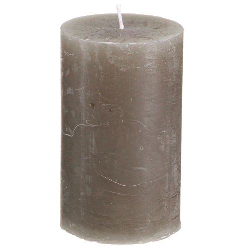 Velas pilares cor sólida velas castanhas 60x100mm 4 un