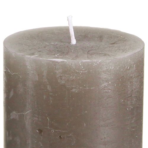 Itens Velas pilares cor sólida velas castanhas 60x100mm 4 un