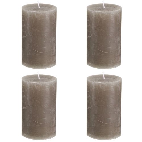 Itens Velas pilares cor sólida velas castanhas 60x100mm 4 un