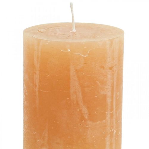 Itens Velas cor sólida Velas pilar Laranja Pêssego 60×80mm 4 un