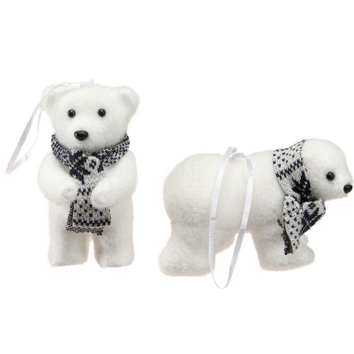 Floristik24 Decoração urso polar para pendurar figuras de decoração de inverno 11×7cm 4 un