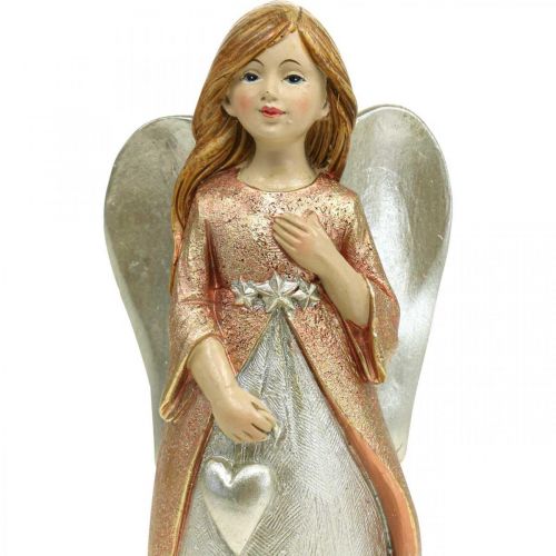 Itens Figura de anjo anjo da guarda anjo de natal com coração H19cm 2pcs