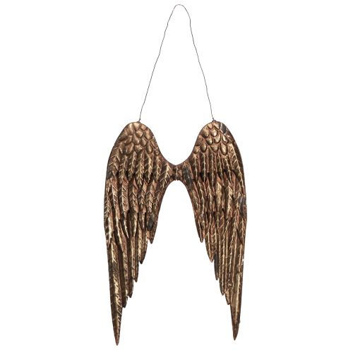 Itens Asas de anjo para pendurar em metal antigo dourado 24×37cm