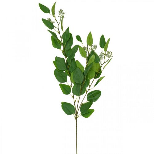 Itens Ramo artificial de eucalipto verde triplo ramificado L100cm