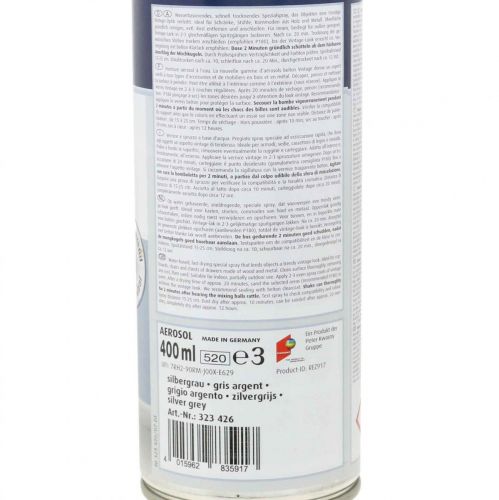 Itens Spray de cor, tinta vintage cinza claro, chique gasto 400ml