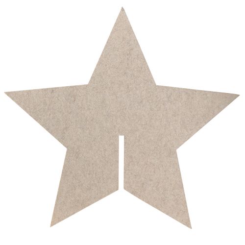 Itens Estrela decorativa de feltro para colocar decoração de Natal em feltro bege Alt.62cm