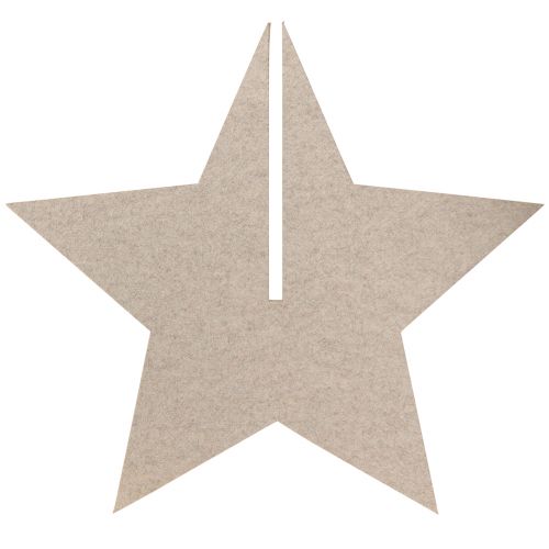 Itens Estrela decorativa de feltro para colocar decoração de Natal em feltro bege Alt.62cm