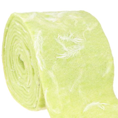Itens Fita de feltro fita de lã tecido decorativo penas verde claro feltro de lã 15cm 5m
