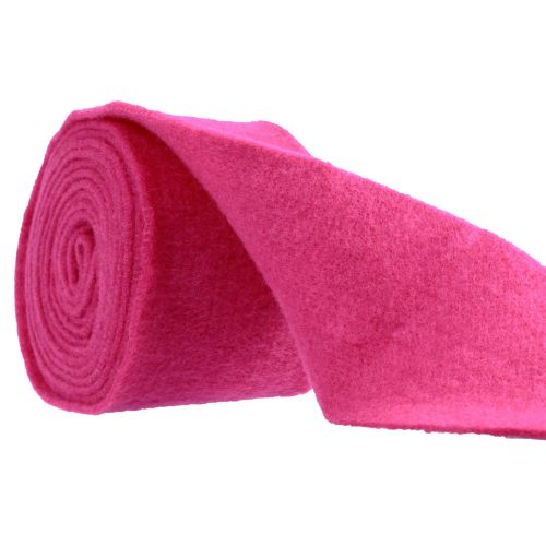 Floristik24 Fita de feltro fita de lã rosa fita de feltro de lã tecido decorativo 15cm 5m