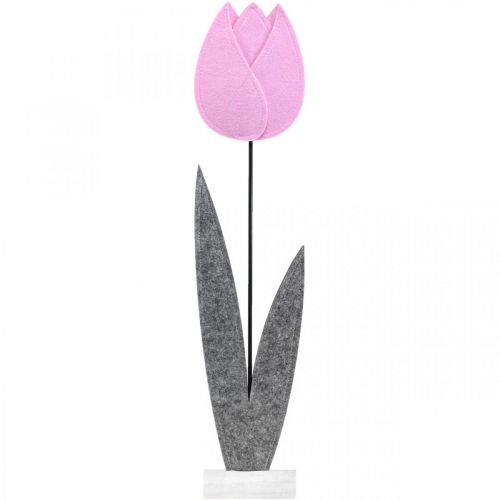 Itens Flor de feltro flor deco decoração de mesa rosa tulipa H68cm