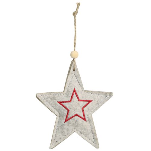 Itens Estrelas de feltro para pendurar estrelas decorações para árvores de Natal bege 13 cm 6 unidades