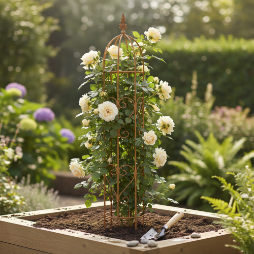 Itens Treliça de jardim, suporte para roseiras e outras plantas trepadeiras, ideal para o design do jardim, 108 cm, conjunto de 2.