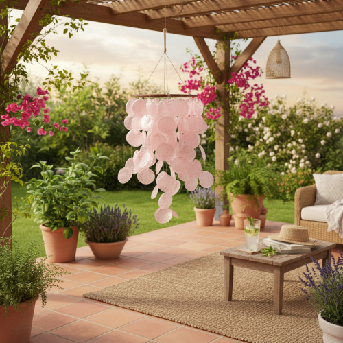 Itens Sino de vento decorativo para pendurar na sala de estar e no jardim, 70 cm