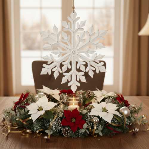Itens Floco de neve decorativo grande, para pendurar, 30 cm