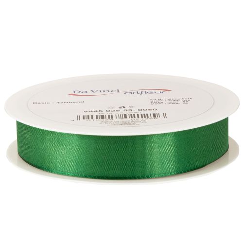 Itens Fita de presente decorativa em tafetá verde escuro 25mm × 50m