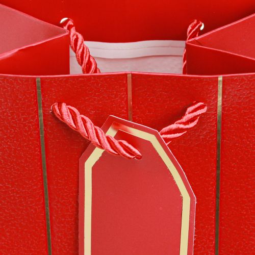 Itens Saco de presente saco de garrafa papel vermelho dourado 9×12×36cm 1ud