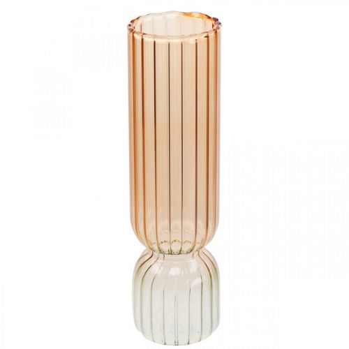 Itens Vaso de Vidro Vaso Decorativo Marrom Transparente Mini Vaso Ø5cm A18cm