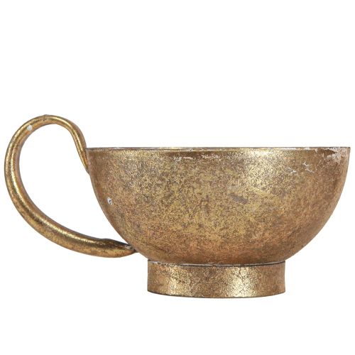 Itens Decoração de taça dourada com castiçal ouro antigo Ø10cm Alt.6,5cm