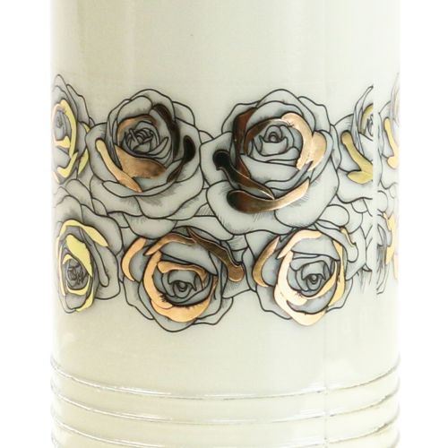 Itens Velas graves rosas brancas luz de luto Ø7cm Alt.23,5cm 100h 2 unidades