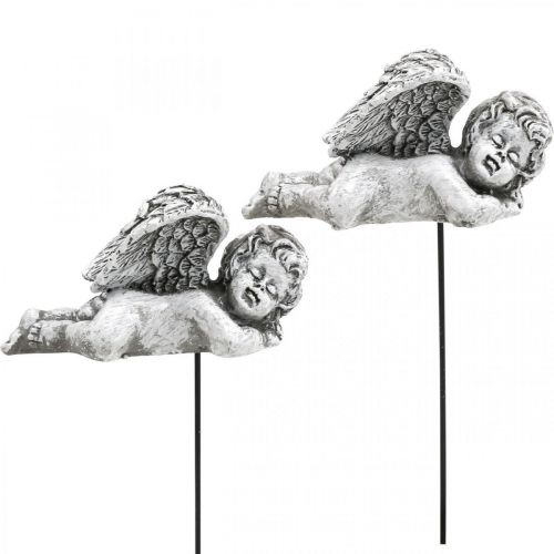 Itens Plugue decorativo para decoração de túmulo anjo anjo grave em bastão 6 cm 4 peças