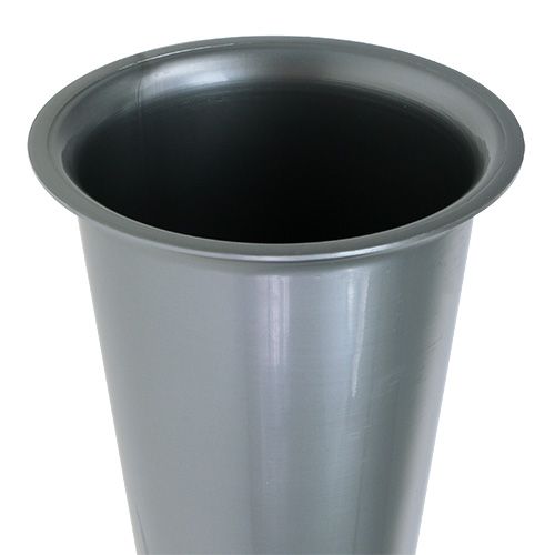 Itens Vaso túmulo prata 33cm