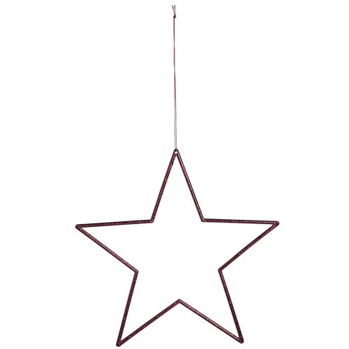 Itens Estrelas decorativas grandes para pendurar Berry Glitter 24cm 6 un