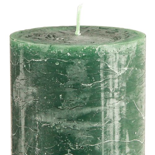 Itens Velas pilares grandes verdes verde escuro 85x200mm 2 un