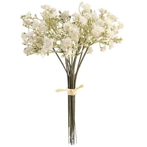 Itens Gypsophila respiração artificial para bebês em um buquê branco 23 cm 12 peças
