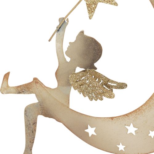 Itens Pingente de anjo estrela decoração de Natal para pendurar Alt.19cm 2 peças