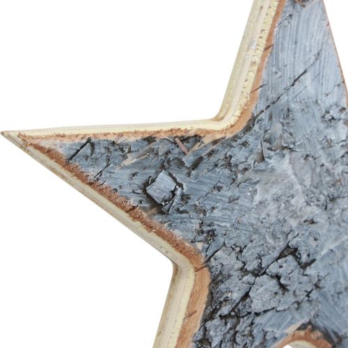 Itens Cabide decorativo de madeira com estrelas decoração rústica madeira branca Ø15cm