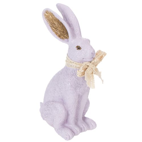 Itens Figura decorativa de coelho da Páscoa com laço para uma decoração de Páscoa elegante em casa, 27 cm