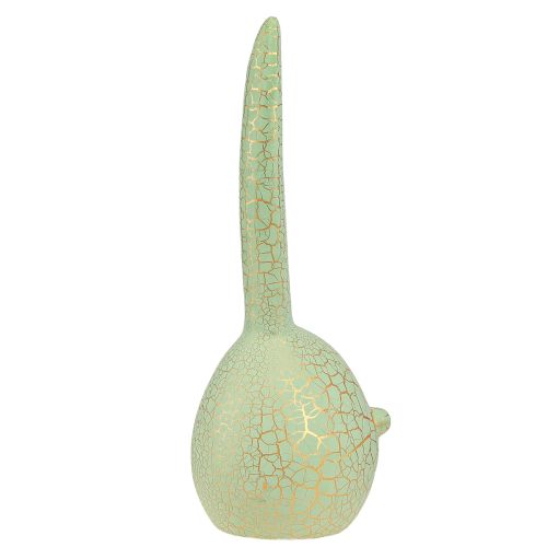 Itens Cabeça de coelho decoração de coelhinho da Páscoa craquelure verde menta dourado Alt.28cm