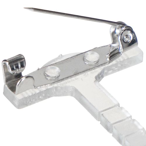 Itens Alfinetes de lapela para casamento transparentes/prateados 5 cm 50 peças