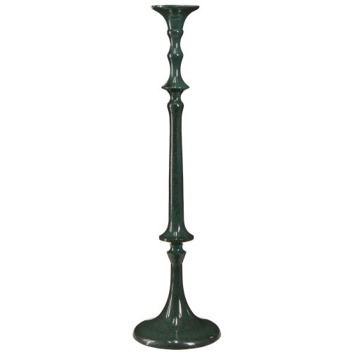 Itens Castiçal alto metal cerâmica aspecto verde Alt.49cm