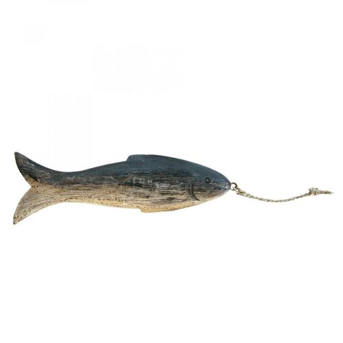 Itens Decoração de peixe de madeira grande, pingente de peixe de madeira 29,5 cm