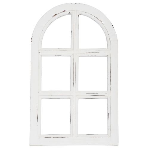 Decoração de madeira shabby chic moldura de janela decorativa madeira branca 29,5×48cm