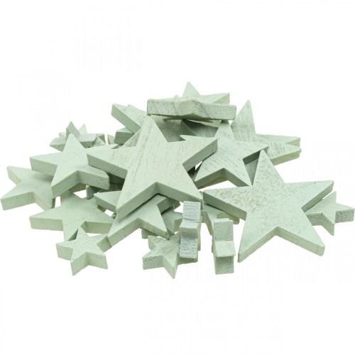 Itens Decoração de estrelas de madeira decoração dispersa natal hortelã 3/5/7cm 29 un