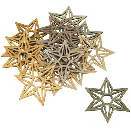 Itens Estrelas de madeira decoração de natal estrelas de madeira verde 8cm 16 unidades