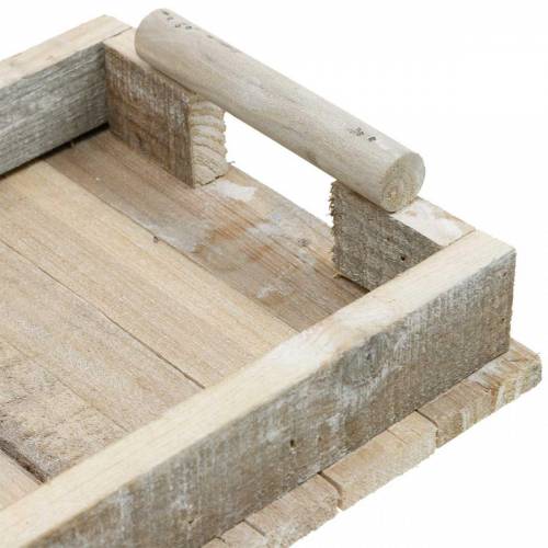 Floristik24 Bandeja de madeira, decoração de mesa, bandeja para decoração, decoração de madeira 31cm