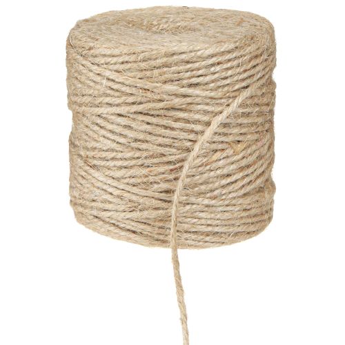 Fio de juta, cordão de juta, rolo natural de 3 mm com 100 m × 2 peças