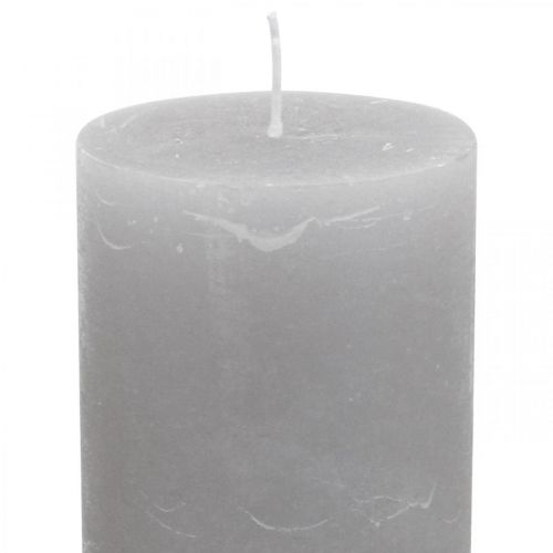 Itens Velas pilares cor sólida cinza claro 85×200mm 2 un