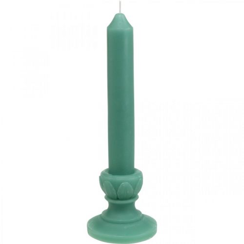 Vela Deco vela retrô decoração de mesa de cera verde 25cm