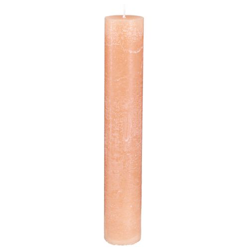 Velas em bastão velas de cera laranja pêssego 50x300mm 4 un