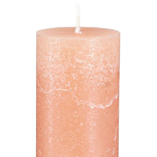 Itens Velas em bastão velas de cera laranja pêssego 50x300mm 4 un